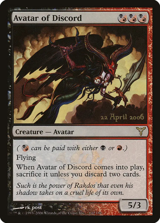 Avatar of Discord [Dissension Promos] - MTG Single
