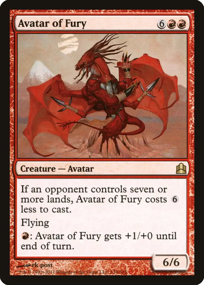 Avatar of Fury [Commander 2011] - MTG Single