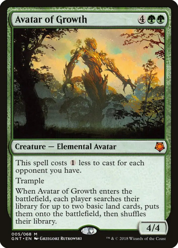 Avatar of Growth [Game Night 2018] - MTG Single