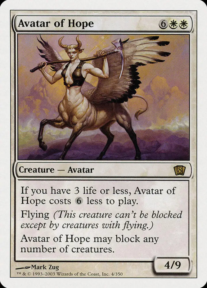 Avatar of Hope (4) [Eighth Edition] - MTG Single