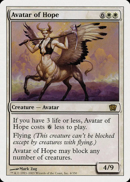Avatar of Hope (4) [Eighth Edition] - MTG Single