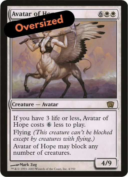 Avatar of Hope (Oversized) [Eighth Edition Box Topper] - MTG Single