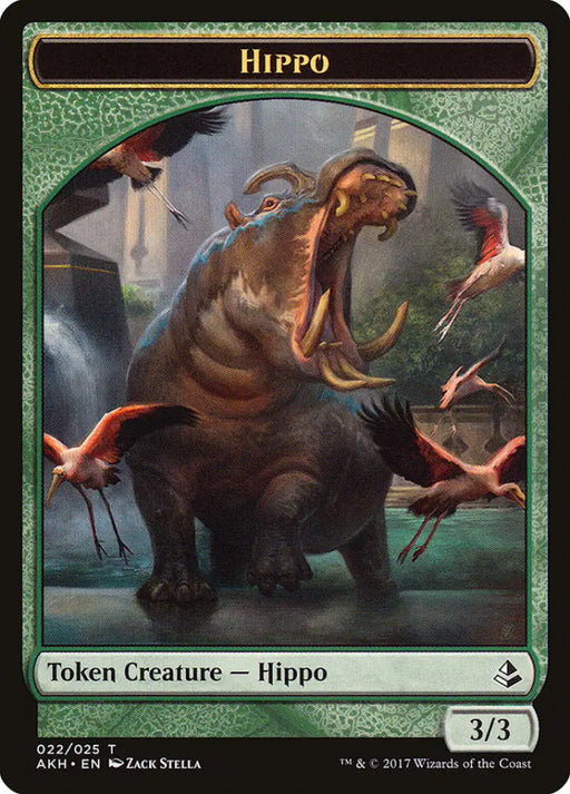Aven Wind Guide // Hippo Double-Sided Token [Amonkhet Tokens] - MTG Single