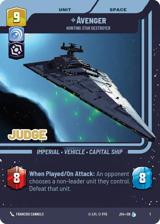 Avenger - Hunting Star Destroyer (1) [Judge Promos] - Star Wars: Unlimited Single