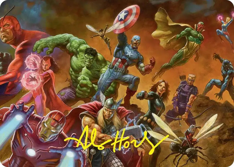 Avengers Assemble! Art Card (Gold-Stamped Signature) (1) [Marvel Super Heroes Art Series]