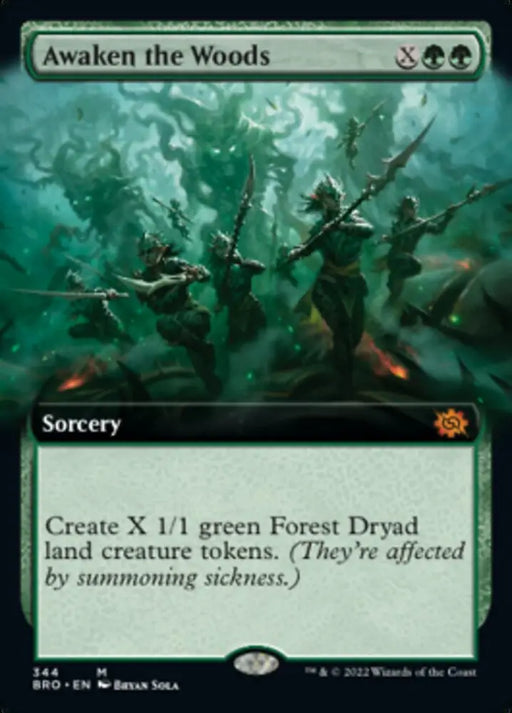 Awaken the Woods (Extended Art) [The Brothers’ War] - MTG Single