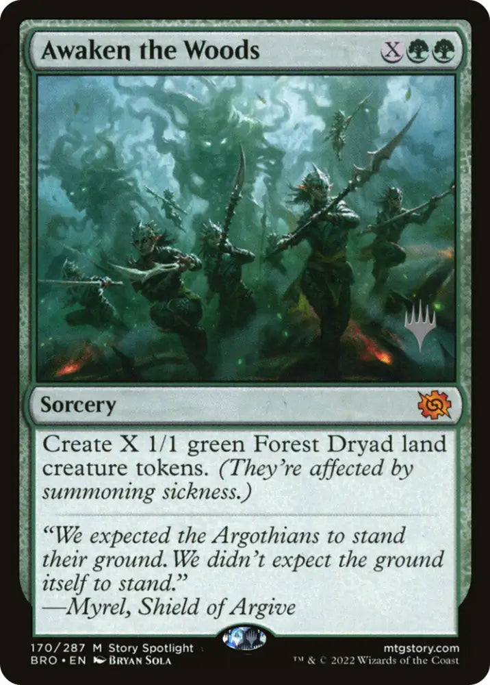 Awaken the Woods (Promo Pack) [The Brothers’ War Promos] - MTG Single