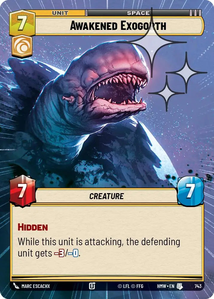 Awakened Exogorth (Hyperspace Foil) (743) [Homeworlds]