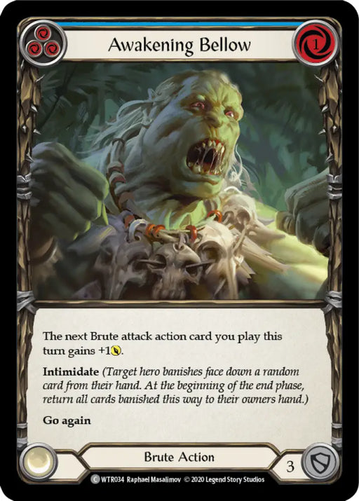 Awakening Bellow (Blue) [Welcome to Rathe Unlimited] Unlimited Rainbow Foil - Flesh And Blood Single
