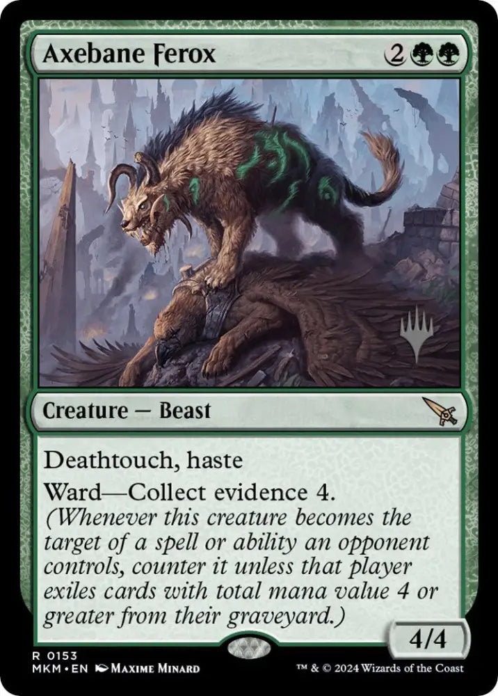 Axebane Ferox (Promo Pack) [Murders at Karlov Manor Promos] - MTG Single