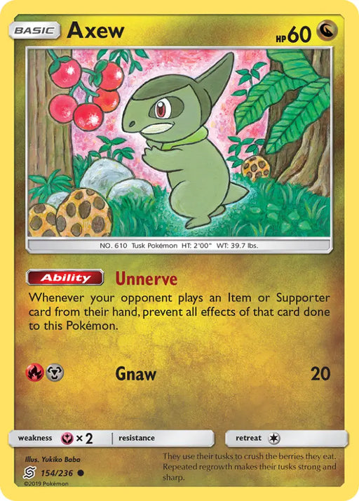 Axew (154/236) [Sun & Moon: Unified Minds] - Pokemon Single