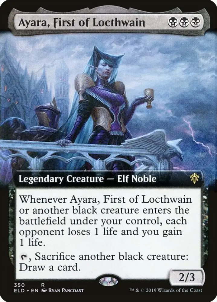 Ayara First of Locthwain (Extended Art) [Throne of Eldraine] - MTG Single