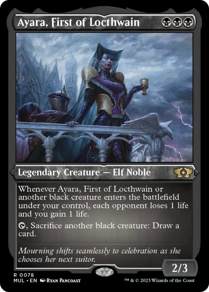 Ayara First of Locthwain (Foil Etched) [Multiverse Legends] - MTG Single