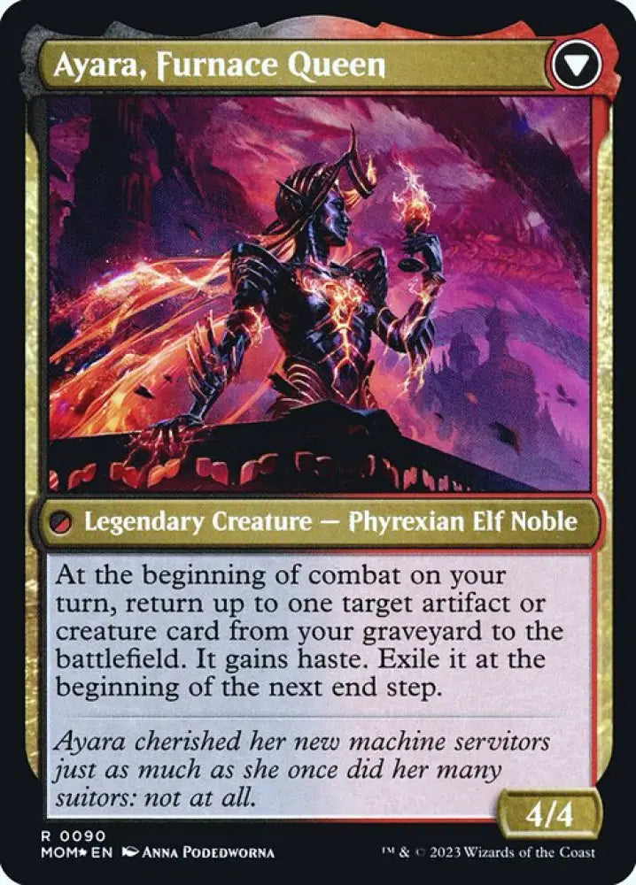 Ayara, Widow of the Realm (90) [Prerelease Cards] Reverse
