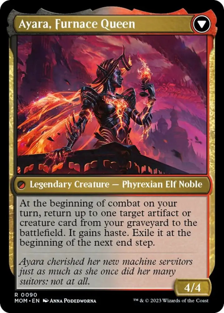 Ayara Widow of the Realm // Ayara Furnace Queen [March of the Machine] - MTG Single