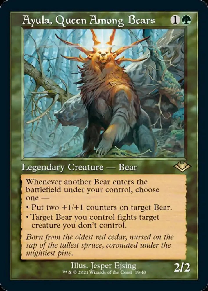 Ayula Queen Among Bears (Retro Foil Etched) [Modern Horizons] - MTG Single