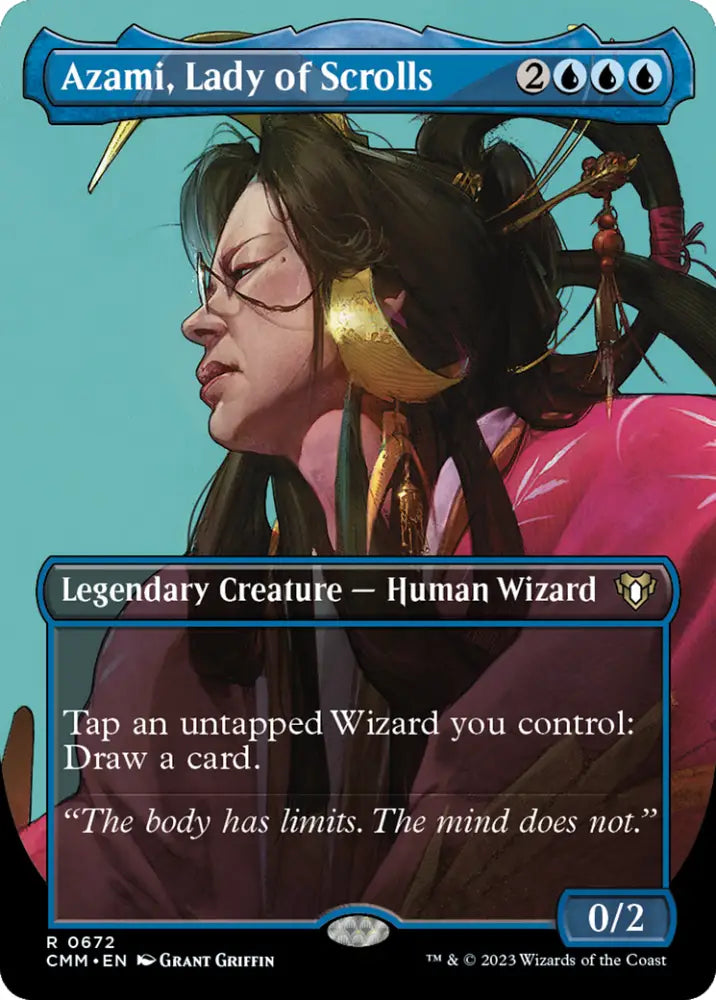 Azami Lady of Scrolls (Borderless Profile) [Commander Masters] - MTG Single