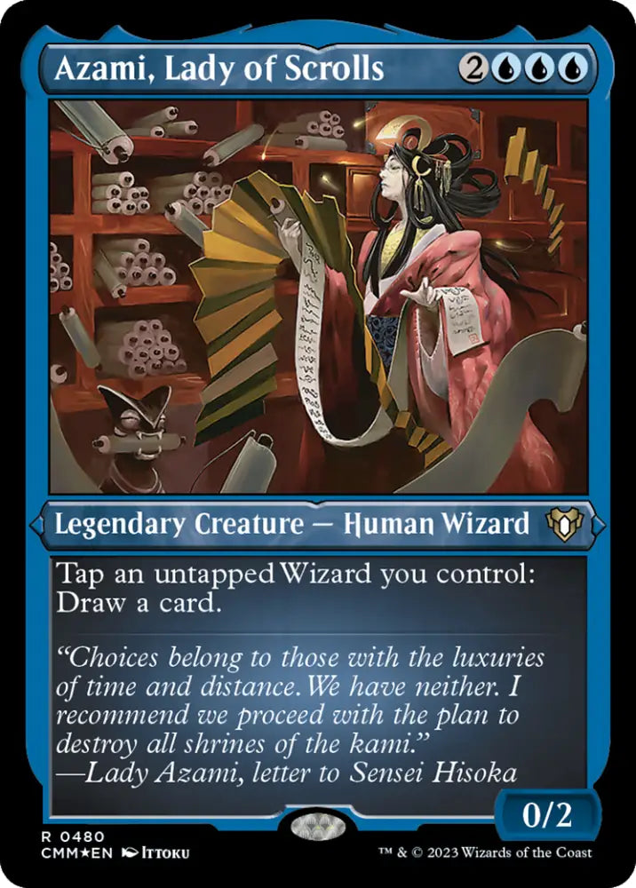 Azami Lady of Scrolls (Foil Etched) [Commander Masters] - MTG Single