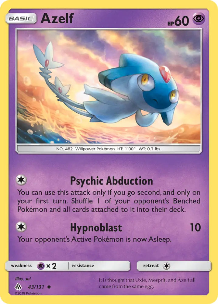 Azelf (43/131) [Sun & Moon: Forbidden Light] - Pokemon Single