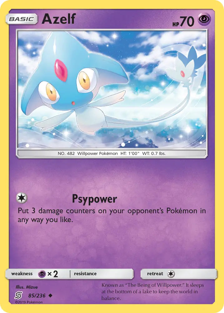Azelf (85/236) [Sun & Moon: Unified Minds] - Pokemon Single