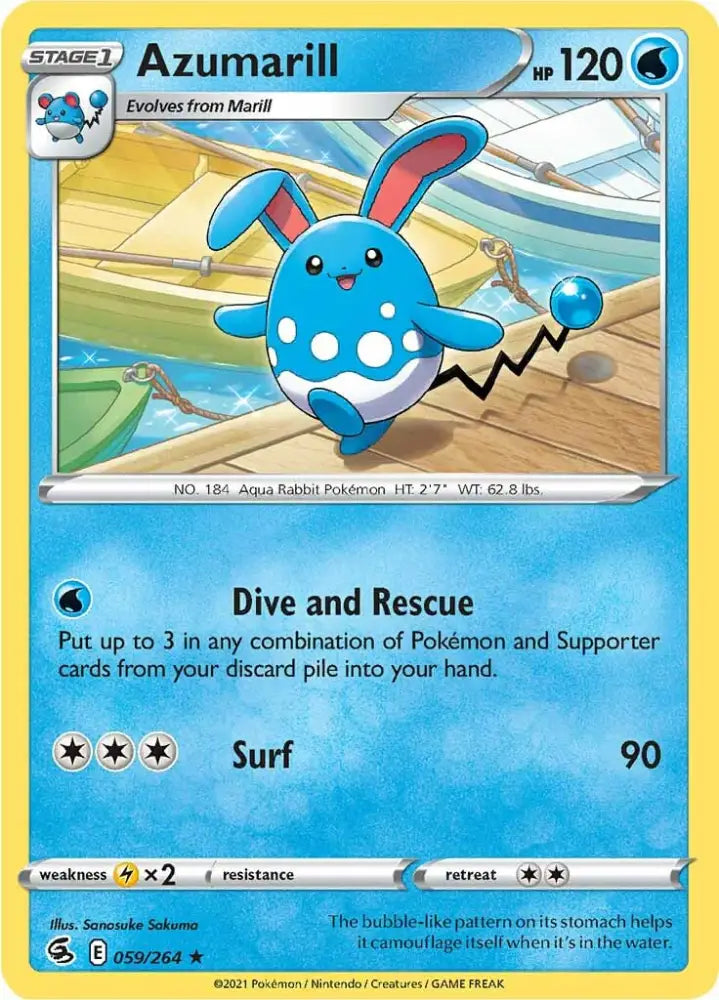 Azumarill (059/264) [Sword & Shield: Fusion Strike] - Pokemon Single
