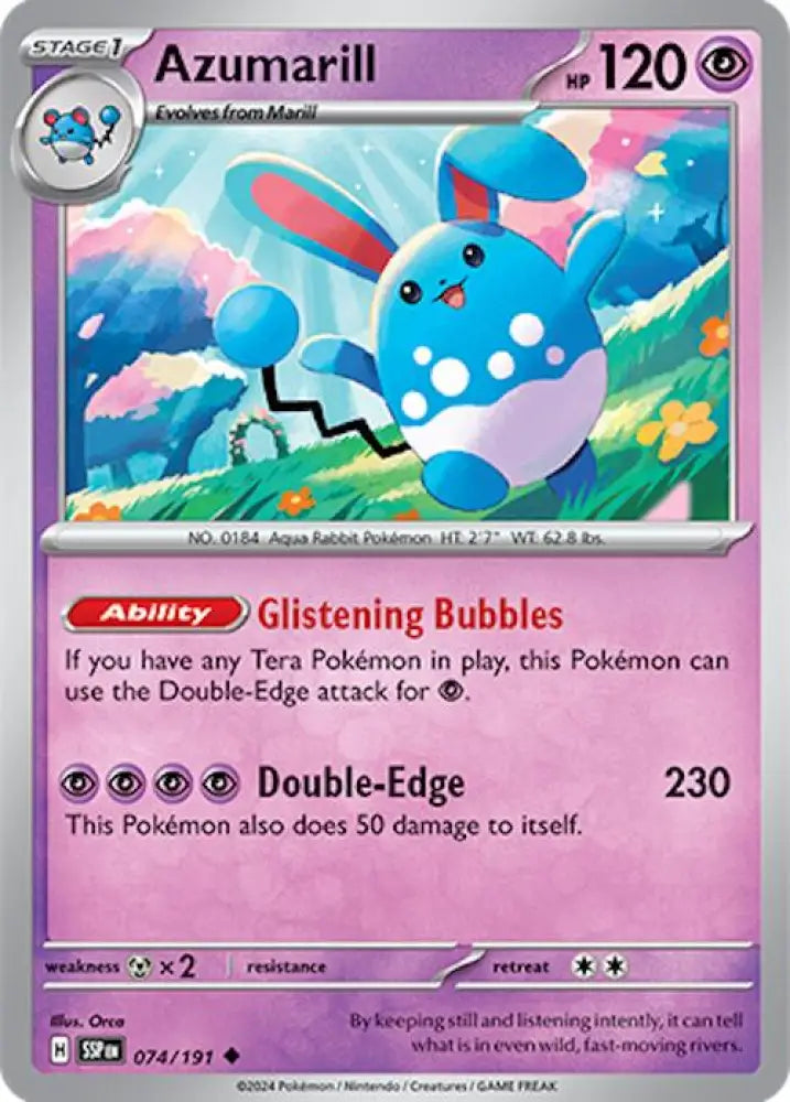 Azumarill (074/191) [Scarlet & Violet: Surging Sparks] - Pokemon Single
