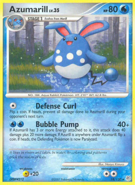 Azumarill (18/130) [Diamond & Pearl: Base Set] - Pokemon Single