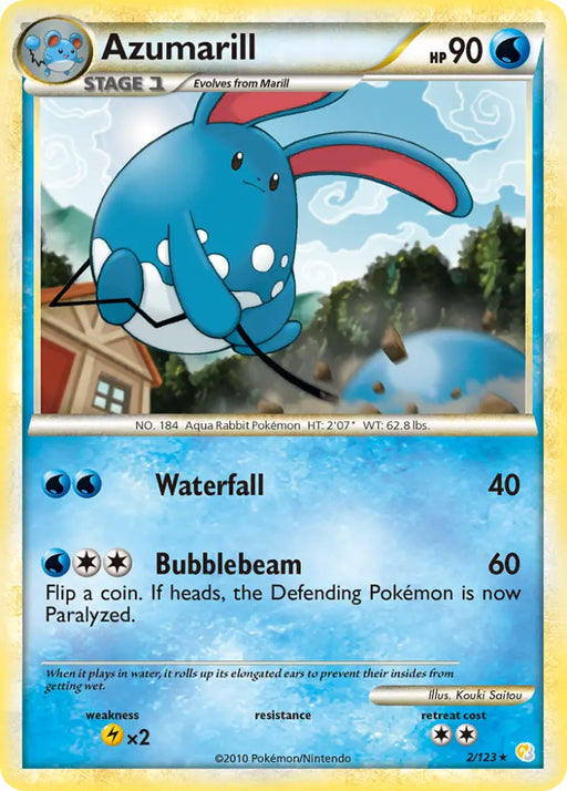 Azumarill (2/123) [HeartGold & SoulSilver: Base Set] - Pokemon Single