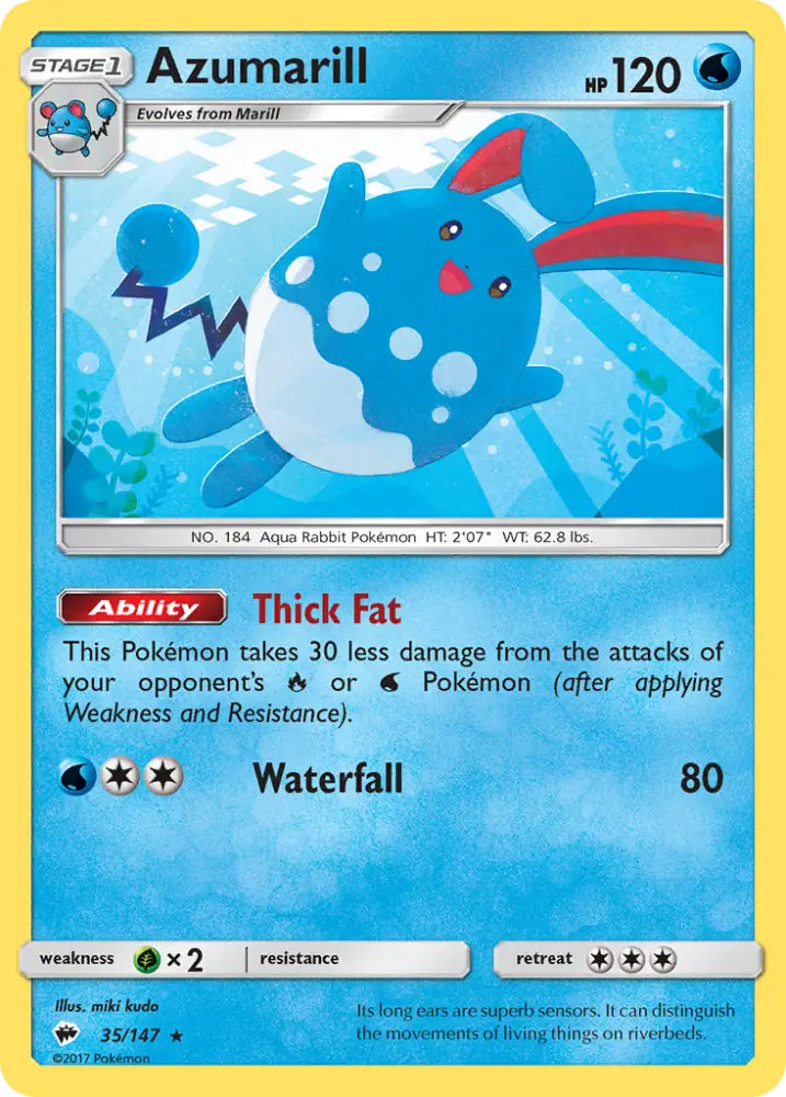 Azumarill (35/147) [Sun & Moon: Burning Shadows] - Pokemon Single