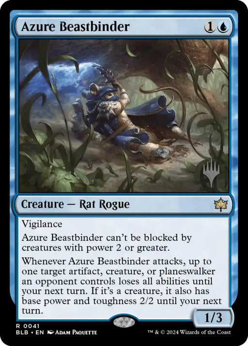 Azure Beastbinder (Promo Pack) [Bloomburrow Promos] - MTG Single