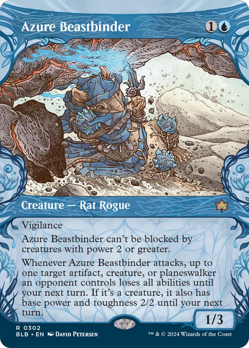 Azure Beastbinder (Showcase) [Bloomburrow] - MTG Single