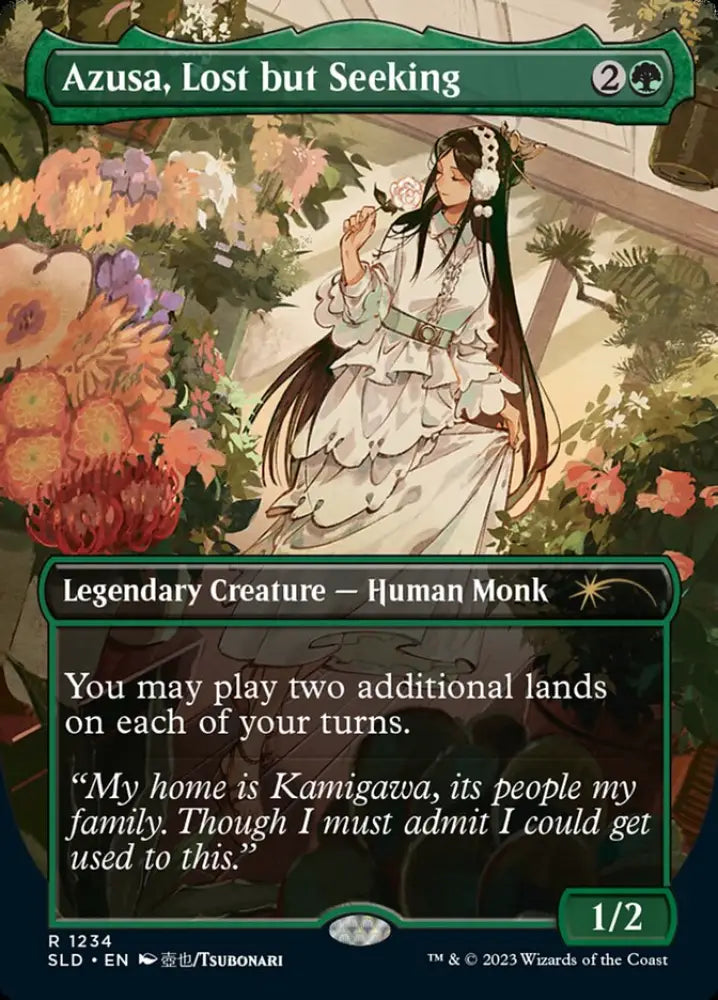 Azusa Lost but Seeking (Borderless) [Secret Lair Drop Series] - MTG Single