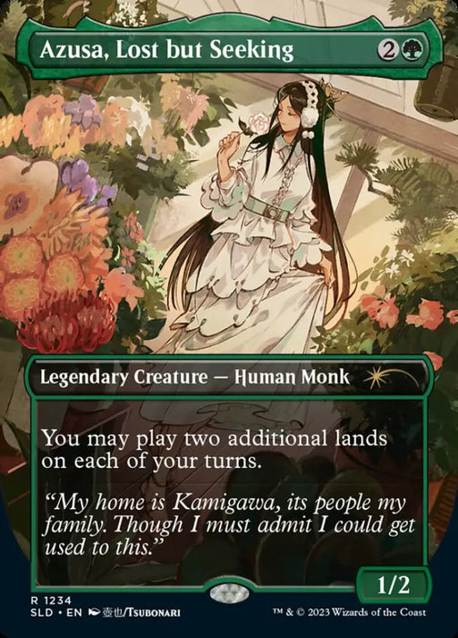 Azusa Lost but Seeking (Borderless) [Secret Lair Drop Series] - MTG Single