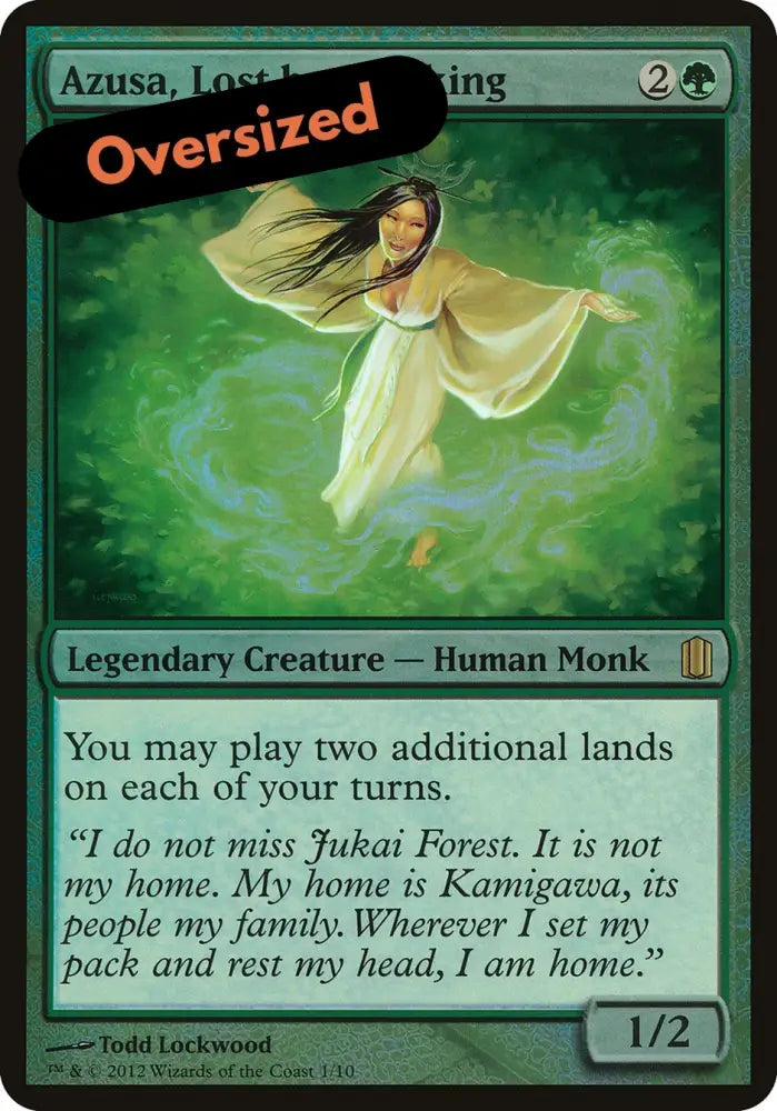 Azusa Lost but Seeking (Oversized) [Commander’s Arsenal Oversized] - MTG Single