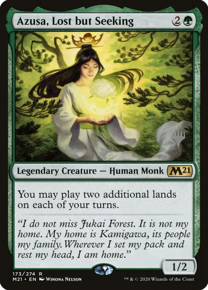 Azusa Lost but Seeking (Promo Pack) [Core Set 2021 Promos] - MTG Single