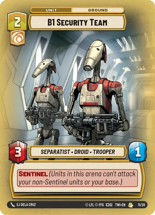 B1 Security Team (11/20) [Twilight of the Republic: Weekly Play] - Star Wars: Unlimited Single