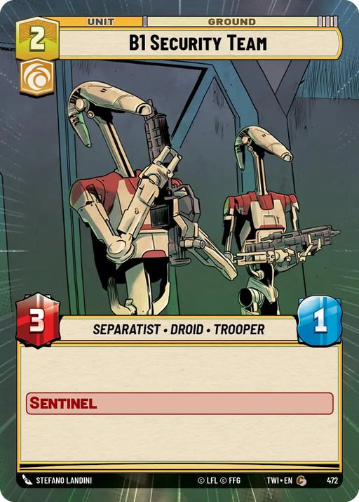 B1 Security Team (Hyperspace) (472) [Twilight of the Republic] - Star Wars: Unlimited Single