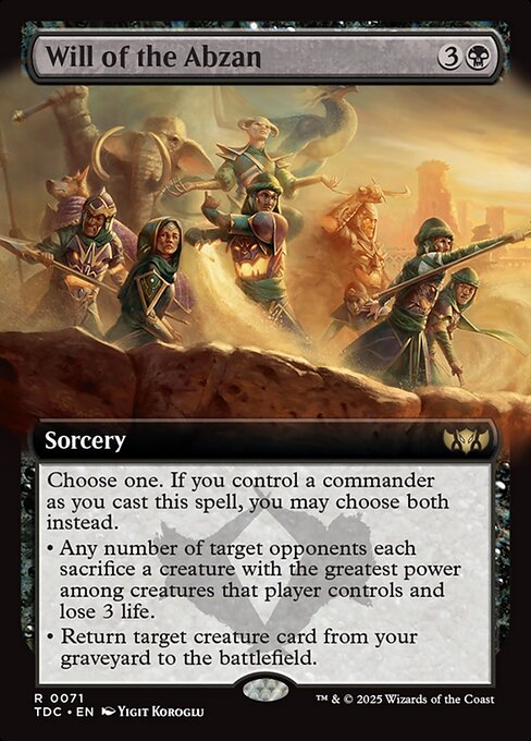 Will of the Abzan (71) [Tarkir: Dragonstorm Commander]
