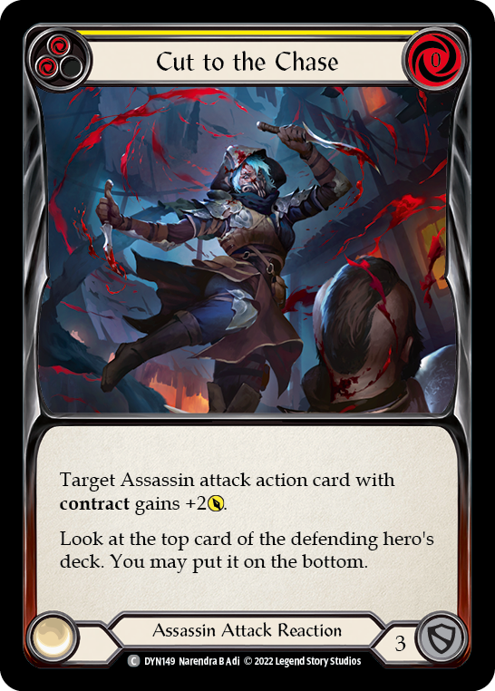 Cut to the Chase (Yellow) [Dynasty] Rainbow Foil