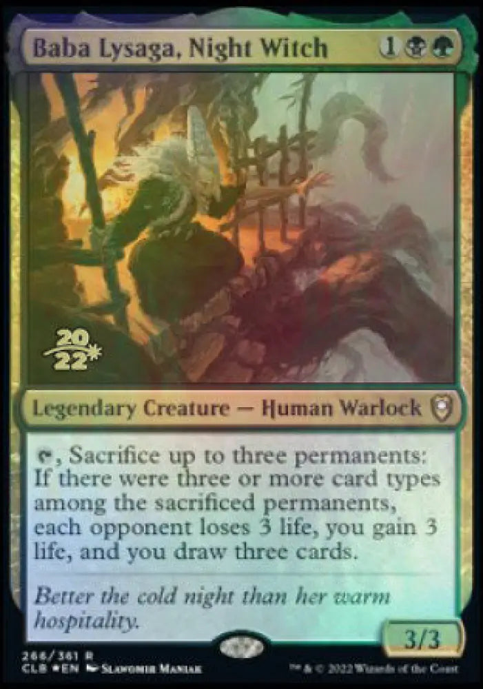 Baba Lysaga Night Witch [Commander Legends: Battle for Baldur’s Gate Prerelease Promos] - MTG Single