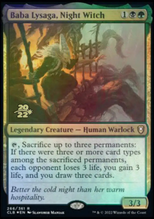 Baba Lysaga Night Witch [Commander Legends: Battle for Baldur’s Gate Prerelease Promos] - MTG Single
