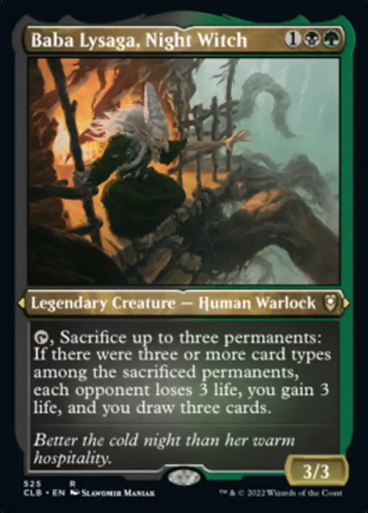 Baba Lysaga Night Witch (Foil Etched) [Commander Legends: Battle for Baldur’s Gate] - MTG Single
