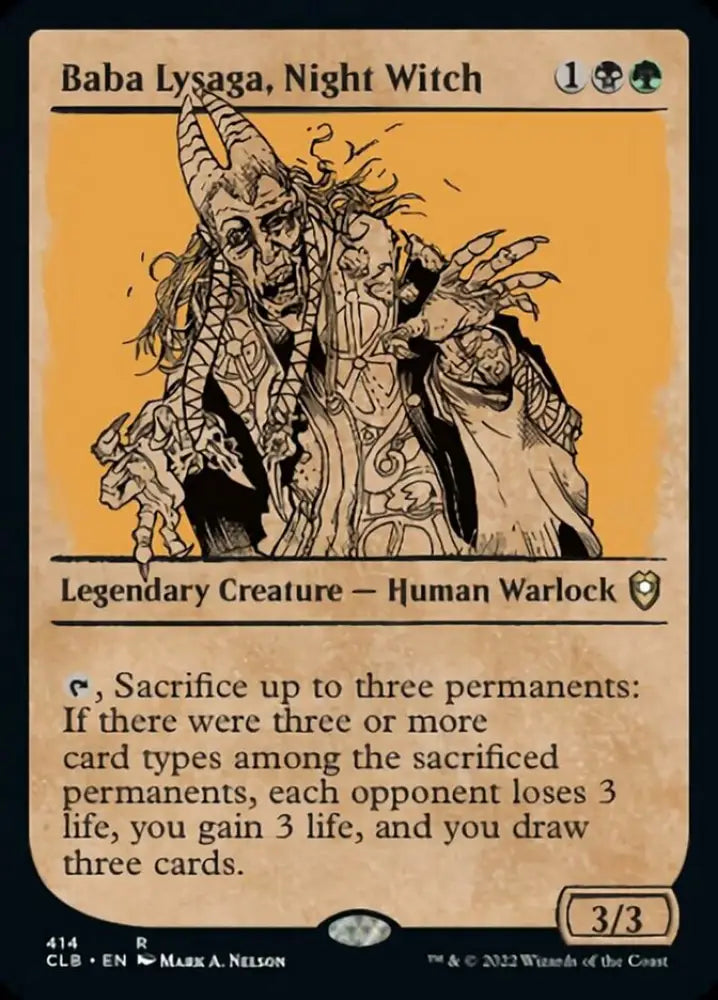 Baba Lysaga Night Witch (Showcase) [Commander Legends: Battle for Baldur’s Gate] - MTG Single