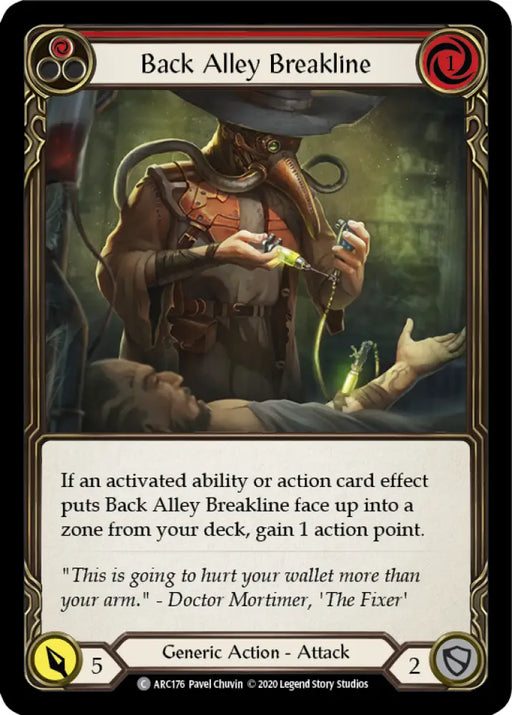 Back Alley Breakline (Red) [Arcane Rising Unlimited] Unlimited Normal - Flesh And Blood Single