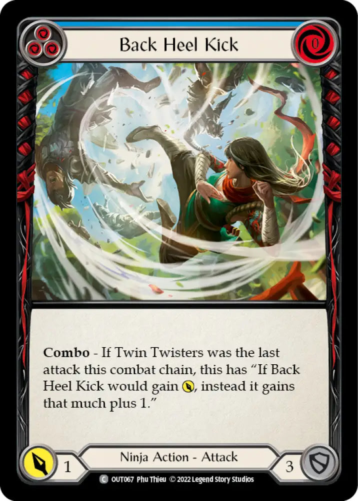 Back Heel Kick (Blue) [Outsiders] Rainbow Foil - Flesh And Blood Single