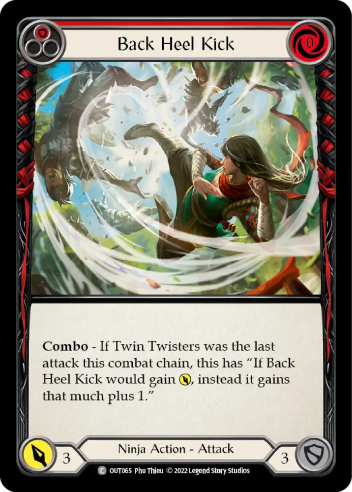 Back Heel Kick (Red) [Outsiders] Rainbow Foil - Flesh And Blood Single