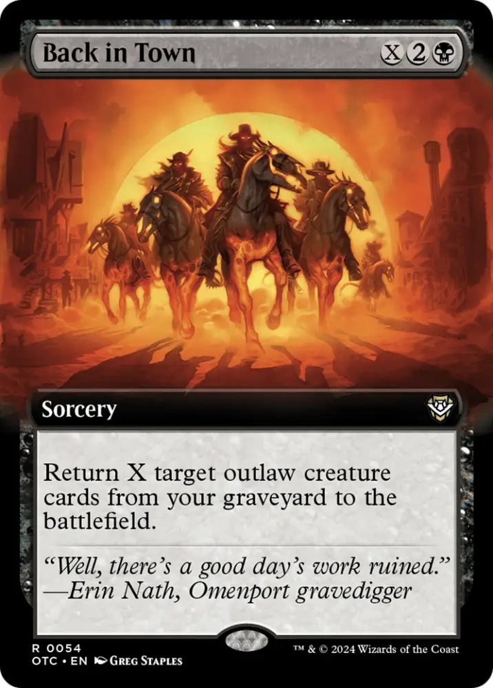 Back in Town (Extended Art) [Outlaws of Thunder Junction Commander] - MTG Single