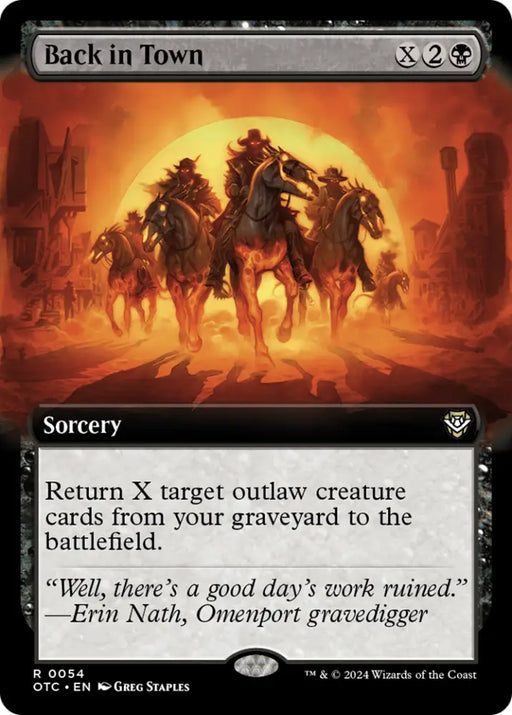 Back in Town (Extended Art) [Outlaws of Thunder Junction Commander] - MTG Single