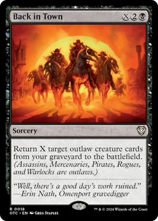 Back in Town [Outlaws of Thunder Junction Commander] - MTG Single