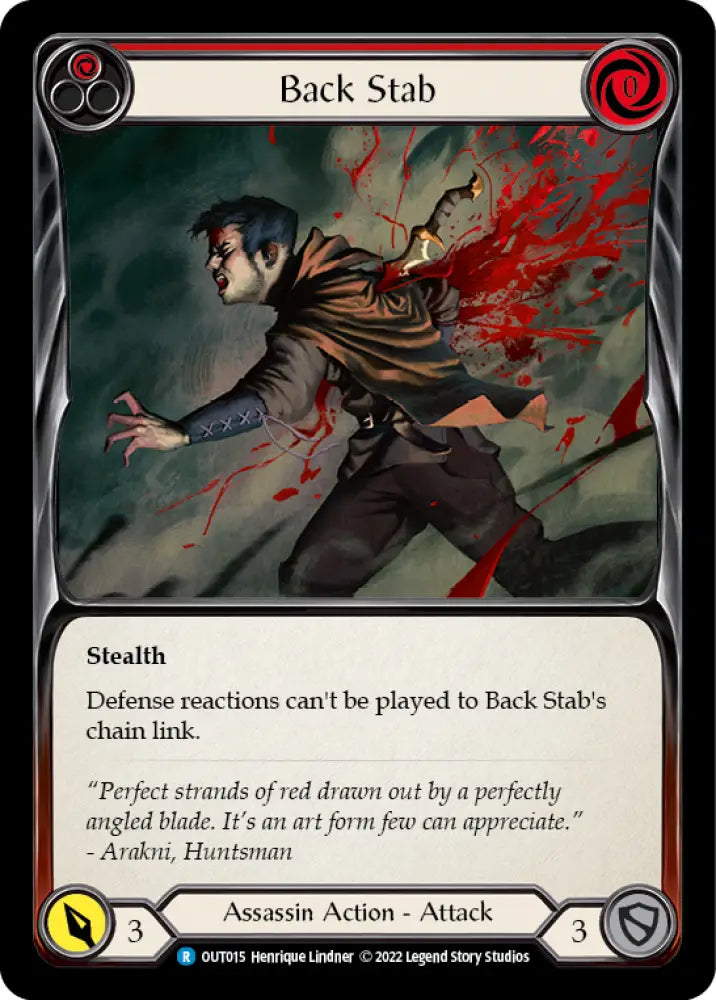 Back Stab (Red) [Outsiders] Rainbow Foil - Flesh And Blood Single